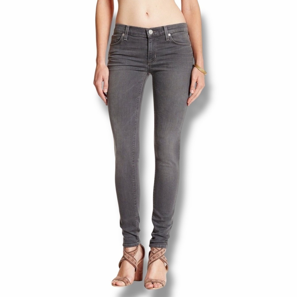 Hudson ‘Krista Super Skinny Jeans’ in “Gain” Gray Wash Size 24